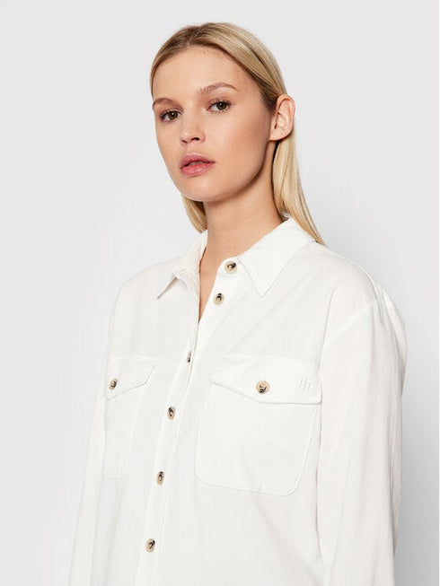 Camicia Donna Corduroy Over Panna TOMMY HILFIGER- Francavilla Moda